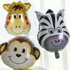 1 Set Jungle Animal Birthday Balloons Monkey Lion Tiger Helium Globos for Safari Wild Kids Birthday Party Decor Baby Shower Gift