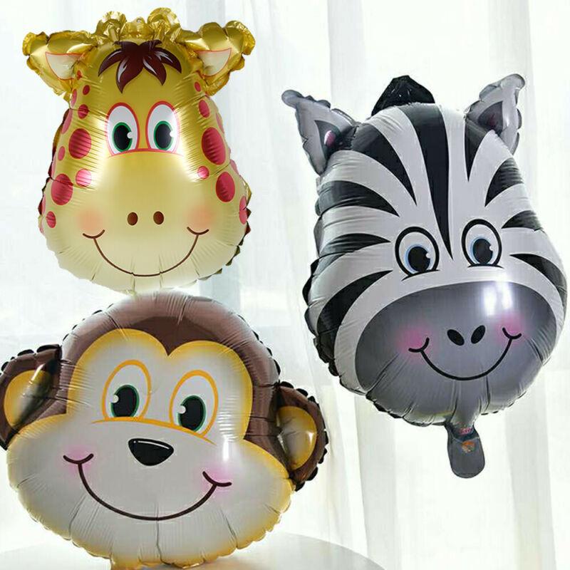 1 Set Jungle Animal Birthday Balloons Monkey Lion Tiger Helium Globos for Safari Wild Kids Birthday Party Decor Baby Shower Gift