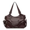 2026 Retro Large Capacity Black Shoulder Bags For Women Large Shopper Bag Soft Pu Leather Crossbody Handbag Lady Travel Tote Bag