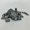 3D Printed Hairless Cat Figurine Movable Joints Sphynx Cat Figure Articulated Animal