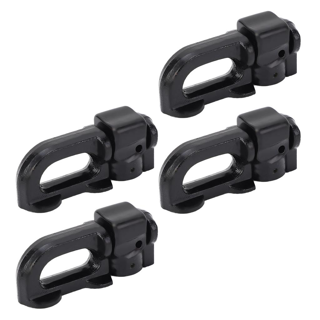 4Pcs L Track Double Stud Tie Down Fitting Carbon Steel L Track Rail Double Stud Fitting for Truck Bed Trailer Cargo