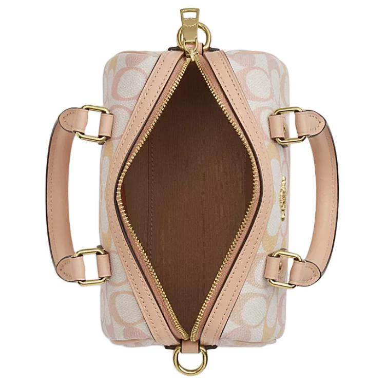 Coach Rowan 17 Classic Print Zipper Closure Synthetic Leather Shoulder Crossbody Tote Bag Small Women bags Candy-Color CEK81-IMM8C