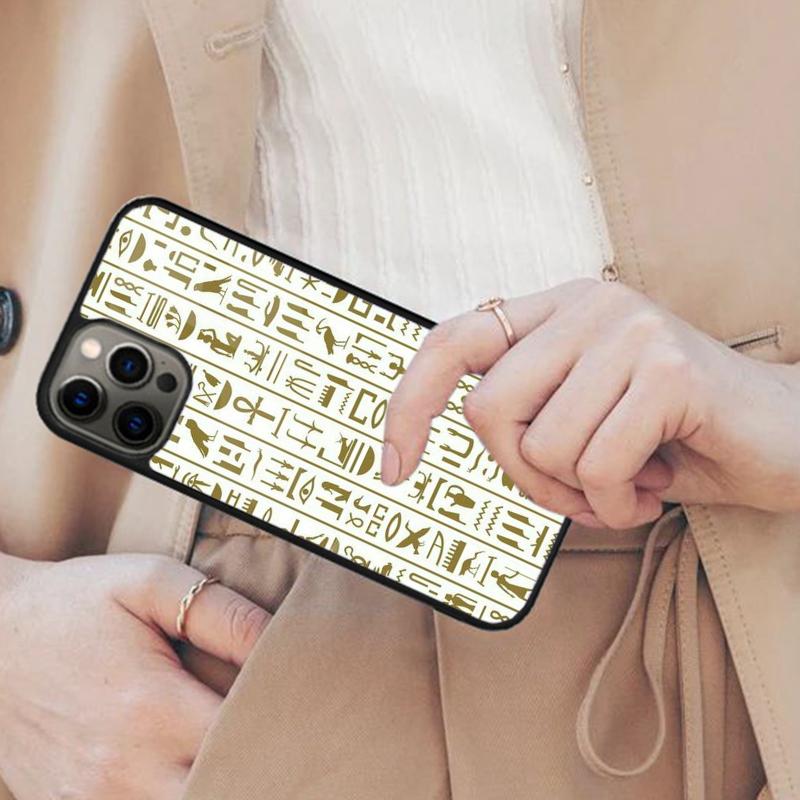 

Egyptian Faience Hieroglyphics Magnetic Phone Case For APPLE iPhone 17 Air 16 14 13 12 Pro Max 15 Plus Charge MagSafe Cover iPhone 14