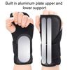 New Black Wrist Brace Adjustable Soft Wrist Support Aluminum Plate Compression Splint Stabilizer Secure Fastening