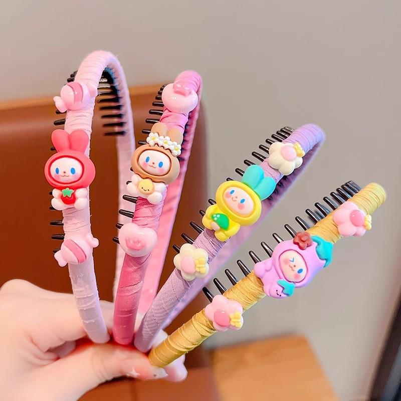 Fascia Floreale Antiscivolo per Bambine – Design Dentato, Sicura per i Capelli, Carina Fermaglio per Capelli per Neonati