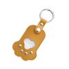 Pet Memorial Keychain Pendant with Hair Engraving Feature Dog Cat Claw Design Faux Leather Pet Hair Memorial Keychain