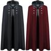 Medieval King Warrior Cloak With Wool Collar For Halloween Costume Party