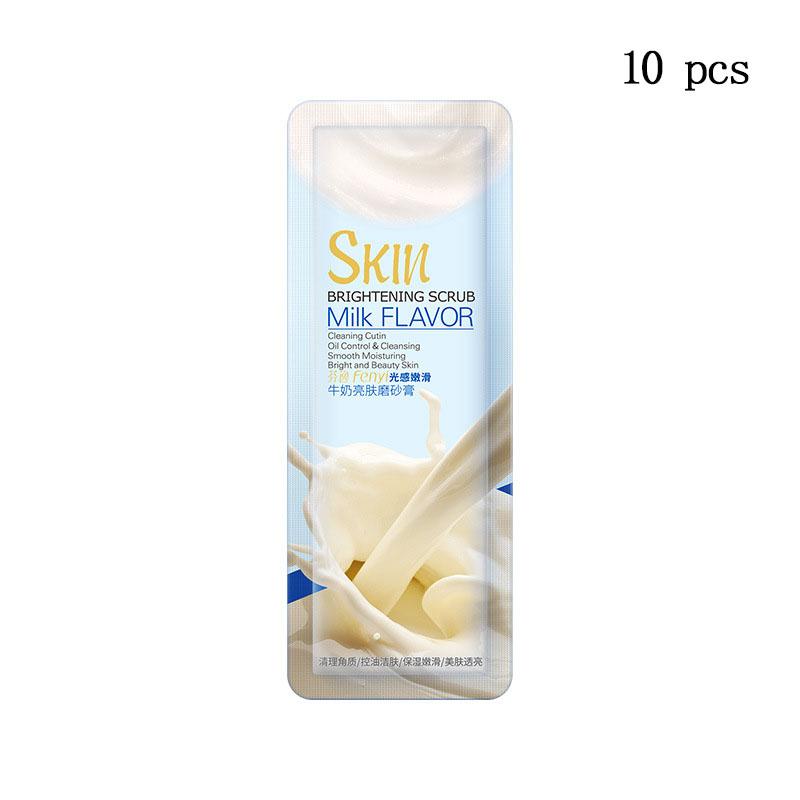 

10шт Разглаживающее Молочко Отшелушивающий Скраб 3г Тело Очищает Поры 10pcs