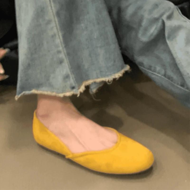 

Flats Loafers Shoes Casual Shallow Women Shoes 2025 Spring New Trend Sandals Walking Fashion Canvas Dress Cozy Zapatillas Mujer 40 жёлтый