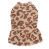 Leopard Dog Dress Coat Hoodies Puppy Skirt Chiwawa Pullover Sweatshirt Winter Fleece Sleeveless Vest Pet Clothes For Small Dogs