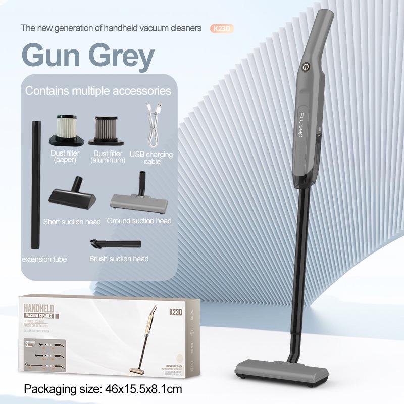 

Высокомощный беспроводной пылесос-стик с сильным всасыванием и многофункциональным удалением пыли серебряный серый