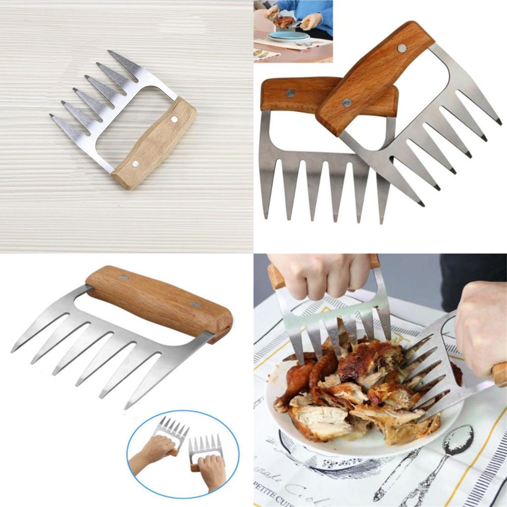 Meat Metal Claws Handler Fork Tongs Pull Shred Pork Toss Shredder Bbq