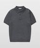 MANNERGRAM Upw Washable Cotton Polo Short Sleeve Knit Shadow Gray
