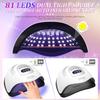 LED Nail Lamp 380W for Gel Nails Fast Curing Dryer with 81 LEDS 4 Timers Professional UV Light for Home Salon Nail Art Tools