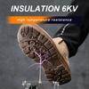 Plastic Toe Insulation Shoes 6KV Men Work Boots Puncture-Proof Indestructible Shoes Safety Boots Men Welder Insulated Work Shoes