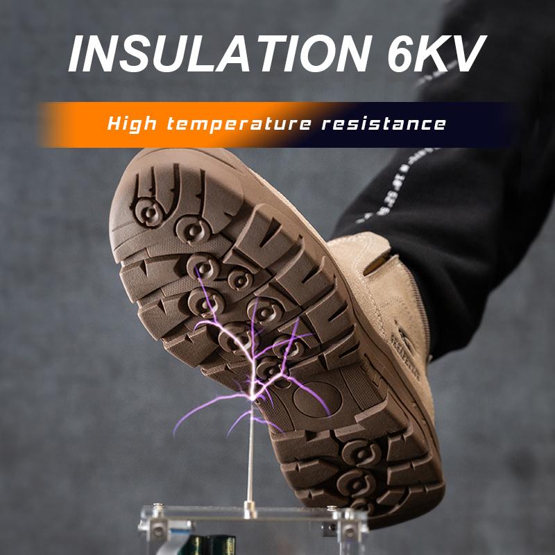 Plastic Toe Insulation Shoes 6KV Men Work Boots Puncture-Proof Indestructible Shoes Safety Boots Men Welder Insulated Work Shoes