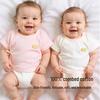 Babyprints Newborn Short Sleeve Cotton Bodysuit Top 2-Pack