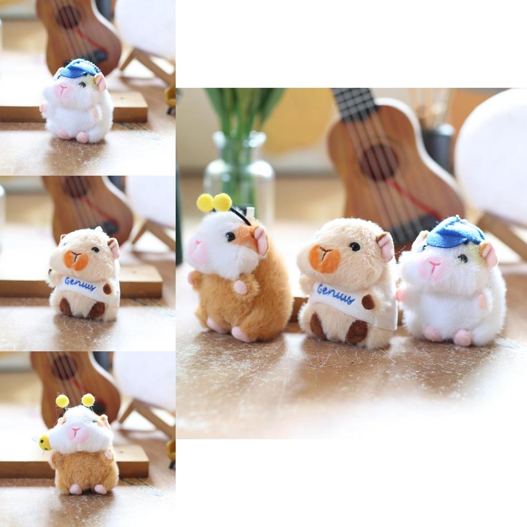 Guinea Pig Plush Stuffed Animal Keychain Backpack Charm Soft Short Plush Toy Gift For Kids