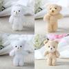 2pcsBlush Bear Pendant Plush Bear Keychain Stuffed Animal Pendant Soft Key Rings