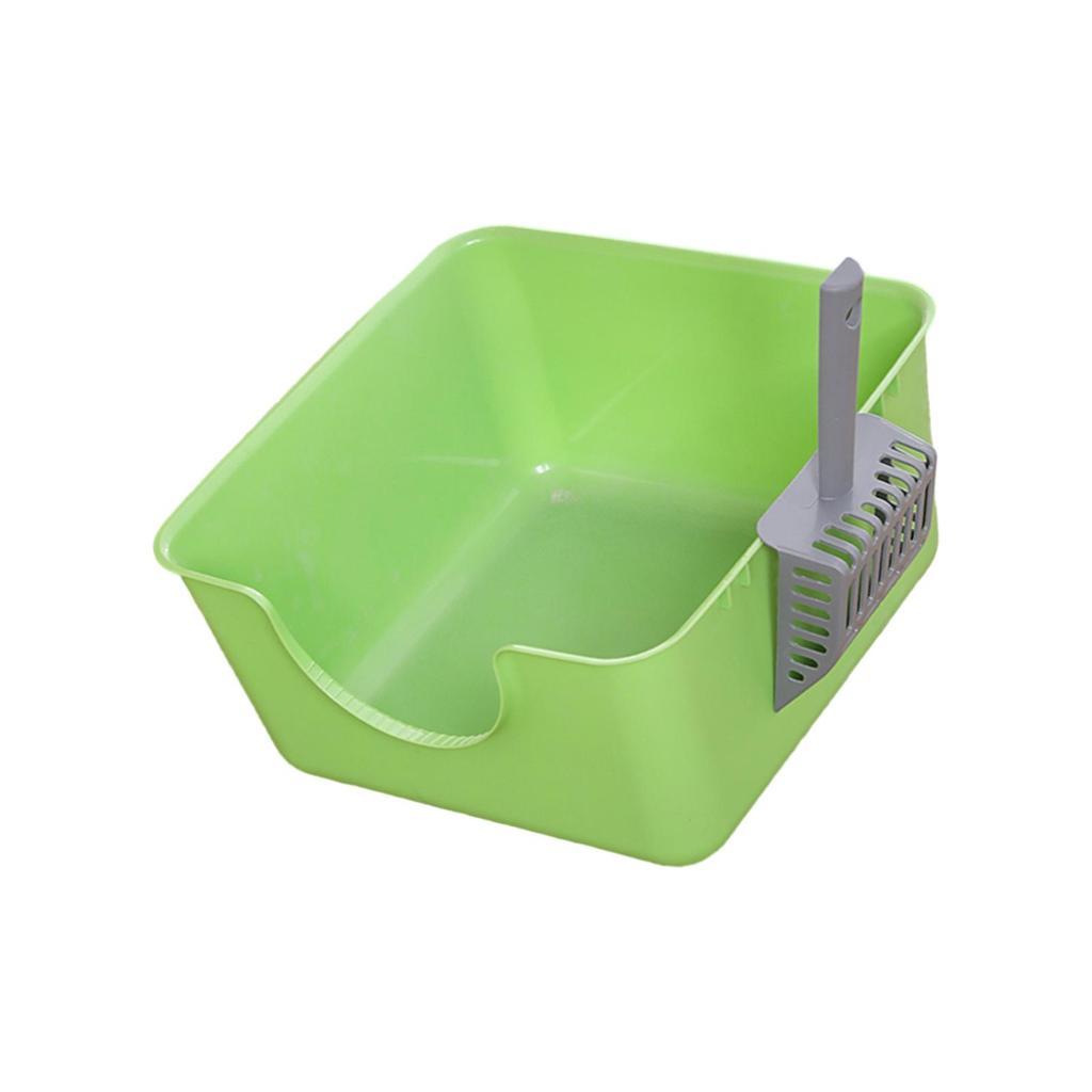 Cat Litter Box Open Top Pet Litter Tray Cat Litter Container Portable Cats Litter Pan Heighten for Small Medium Cats