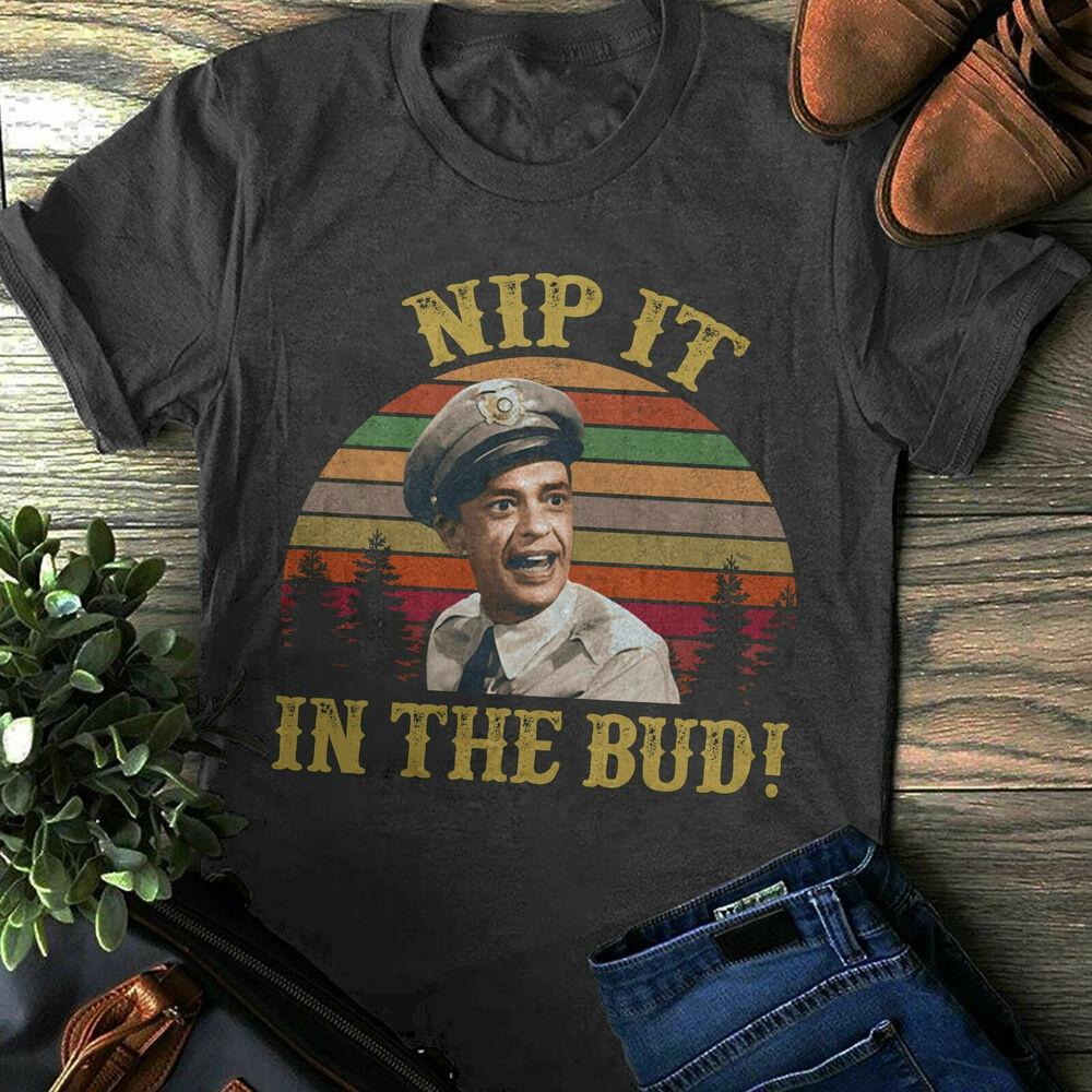 

Футболка Nip It In The Bud Футболка с шоу Энди Гриффита Рубашка Barney Fife S