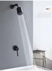 Bathroom Shower faucet set wall mounted Shower aucet set brush gold /black brass round rain fall style concealed