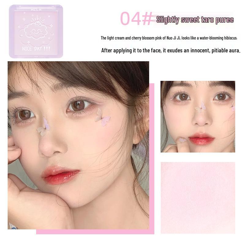 Helen Beauty Peach Matte Blush & Highlighter: Natural Contour and Brightening Makeup.
