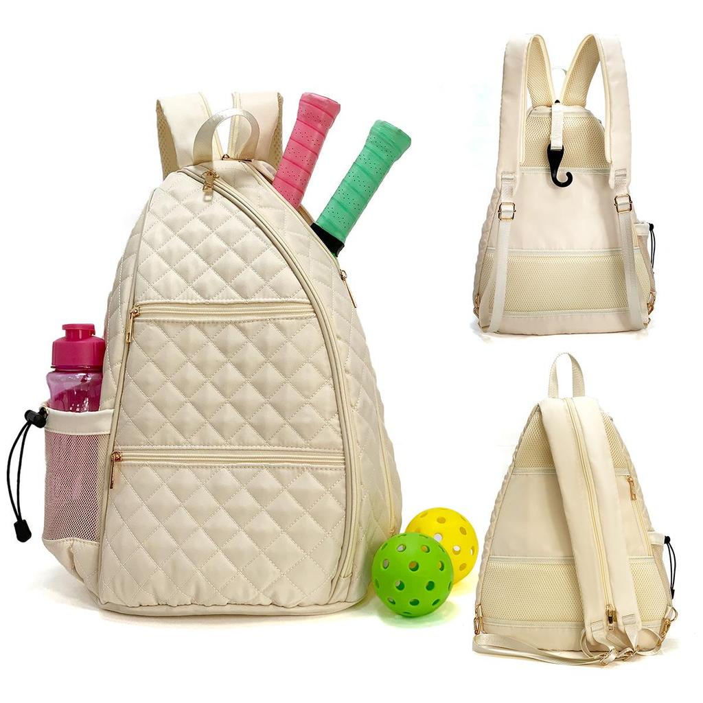 2025 Portable Sports Bag for Badminton, Tennis & Pickleball - Fits 2 Rackets, Handheld, Large-Capacity, Down Cotton