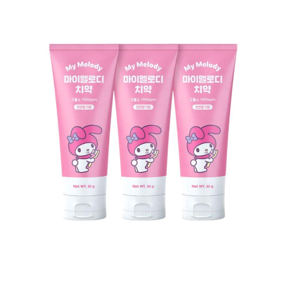 Artex My Melody High Fluoride 1450 Strawberry Toothpaste 80g 3ea x 1ea