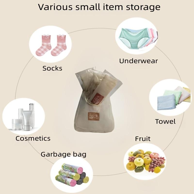 Fileli Asılı Saklama Çantası, İç Çamaşırı, Çorap, Kozmetik, Havlu, Meyve için Duvara Monte Düzenleyici, Kapı Arkası Dağınıklık Düzenleyici Ağ