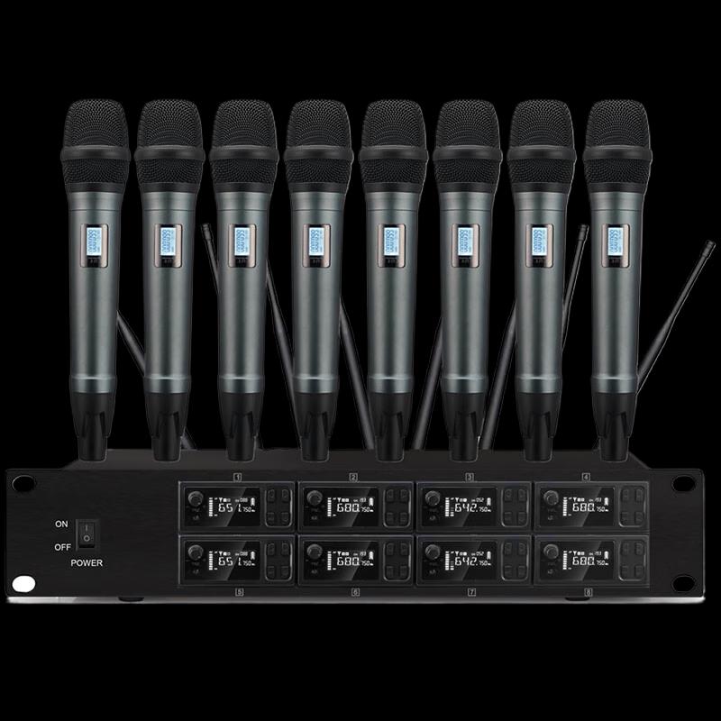 

Hongsida Wireless 8-Channel UHF Conference Microphone System (CN version)