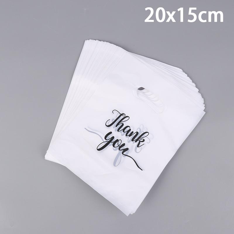 100 Buc Mini Pungi Cadou din Plastic cu Mesaj de Mulțumire Pungi pentru Bomboane de Nuntă Pungi Cumpărături cu Mânere Decorare Nuntă Petrecere de Aniversare