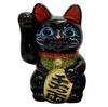 Tokoname Ware Black Maneki Neko Right Hand 13cm Tall Made In Japan