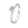 0.5-2.0ct White Round D-E Color VVS1-VS1 Clarity IGI Lab Diamond Engagement Rings 18K White Gold 4 Claw Solitaire Engagement Ring For Women