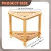Corner Shower Stool Bamboo Stand Waterproof Two-Tier Lightweight Structure Suitable for Entryway