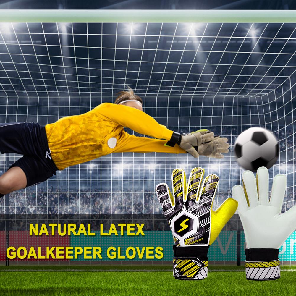 Soccer Goalkeeper Gloves Thickened Training Football Gloves Full Finger Hand Protection Breathable for Adults Children Teenagers