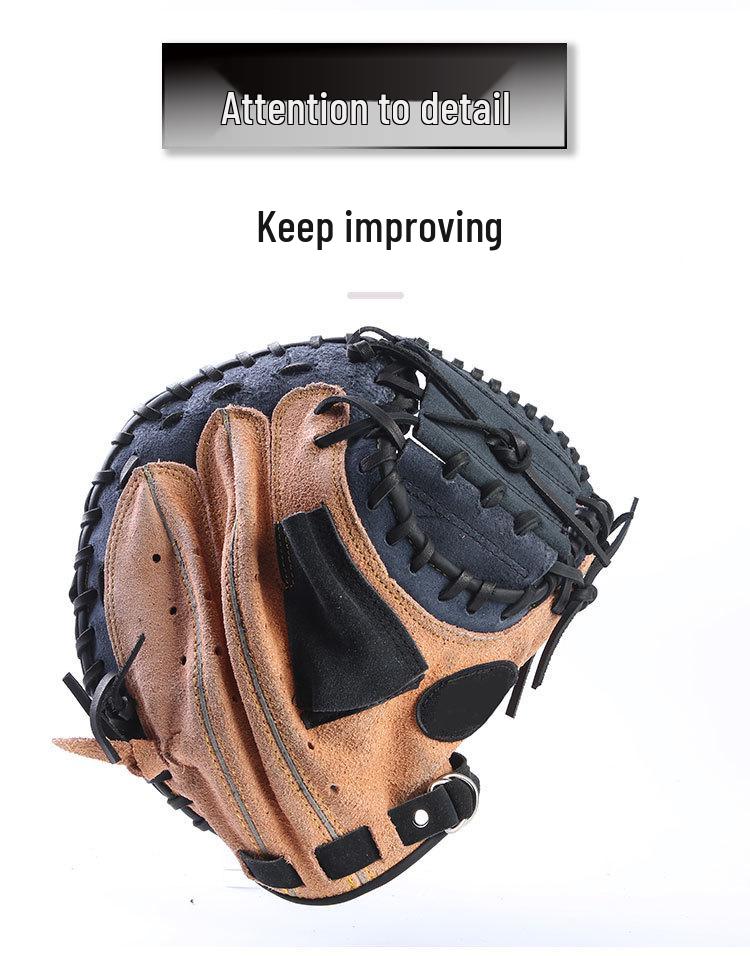 Professional Adult Full Cowhide Baseball Glove for Catchers, Infielders, and Pitchers