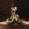 Retro Brass Europe Ancient Beast Flying Dragon Home Decor Ornaments Copper Animal Figurines Fengshui Statue