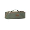 Camping Accessory Storage Bag with Double Zippered Divider Layout and Handle for Tent Stakes Cord and Small Tool
