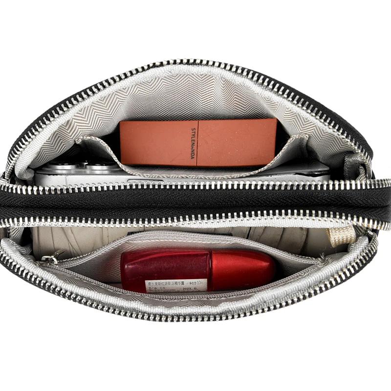 Women's Shoulder Leather Bag Casual Messenger Wallet Female Designer