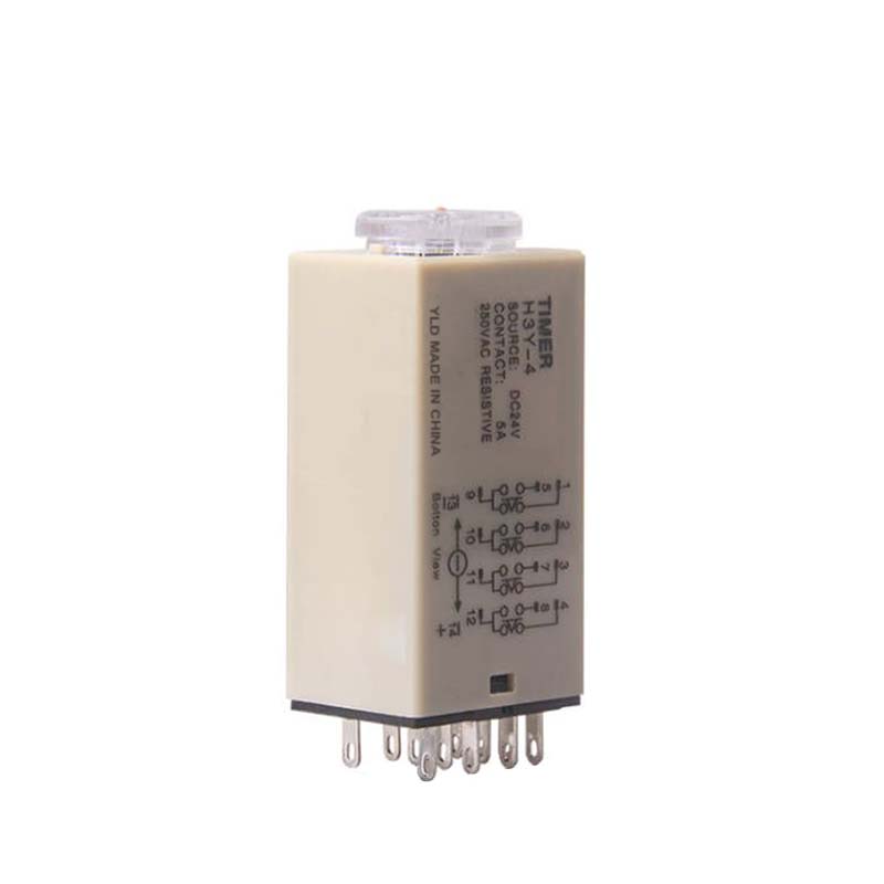 1 Pc H3Y-4 Small Time Delay Relay DC12 24V 14Pin Electricity Delay Type Power-on Delay Rotary Knob 1S/5S/10S/30S/60S/5M/10M/30M Relays 5