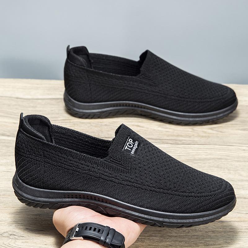 Spring Lightweight Breathable Men's Casual Old Beijing Cloth Shoes - Hollow, Comfortable, Low-Top, Soft Sole