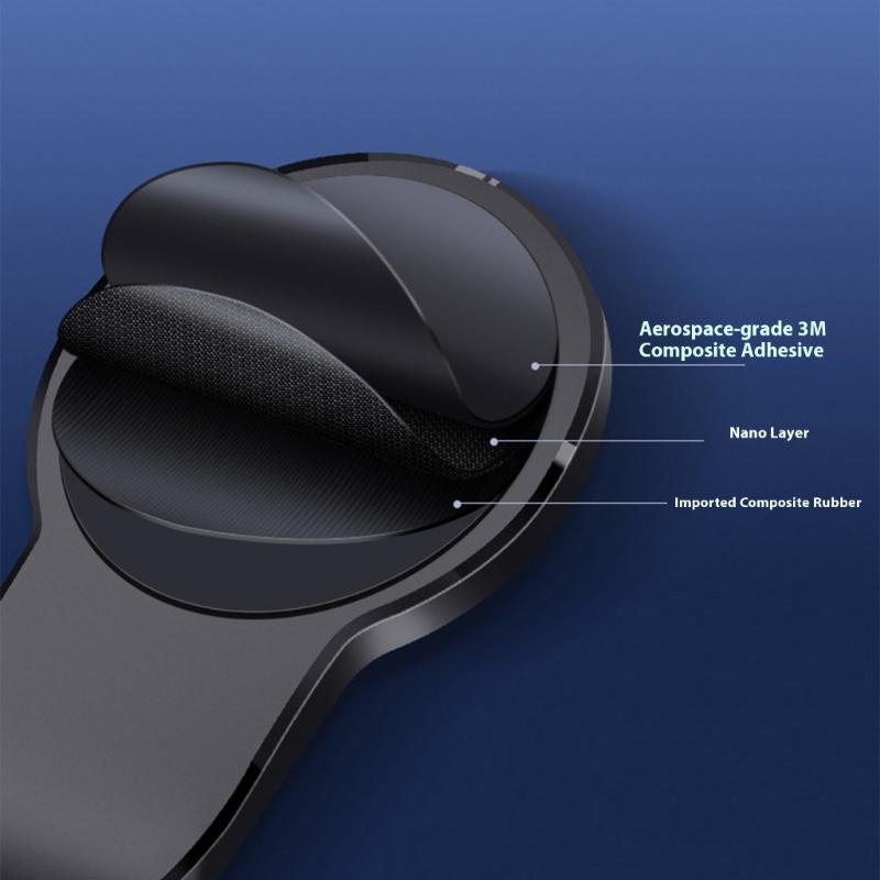 Adjustable Car Phone Holder Rack Stand Strong 1.8KG Suction Magnetic Base Heatproof Adhesive For Multiple Angle Viewing