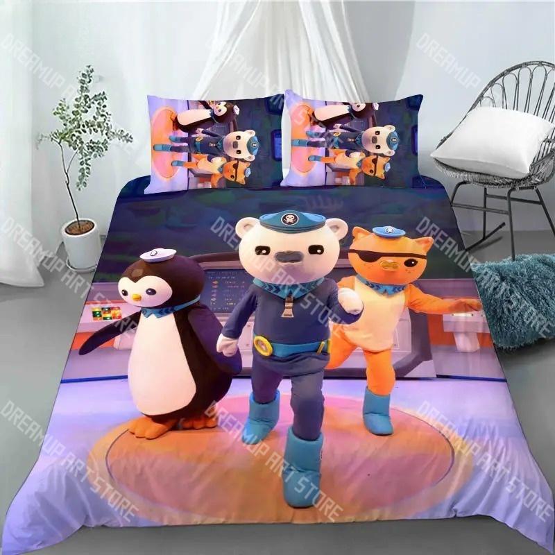 3D Print Octonauts Cartoon Anime Bedding Set Twin Queen King Full Size Duvet Cover Pillowcase Bed Boys Girls Adult Home Textiles