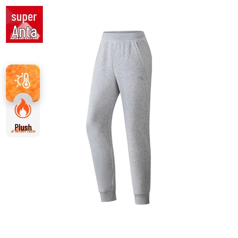 Anta Women s Fleece-Lined Tapered Joggers S