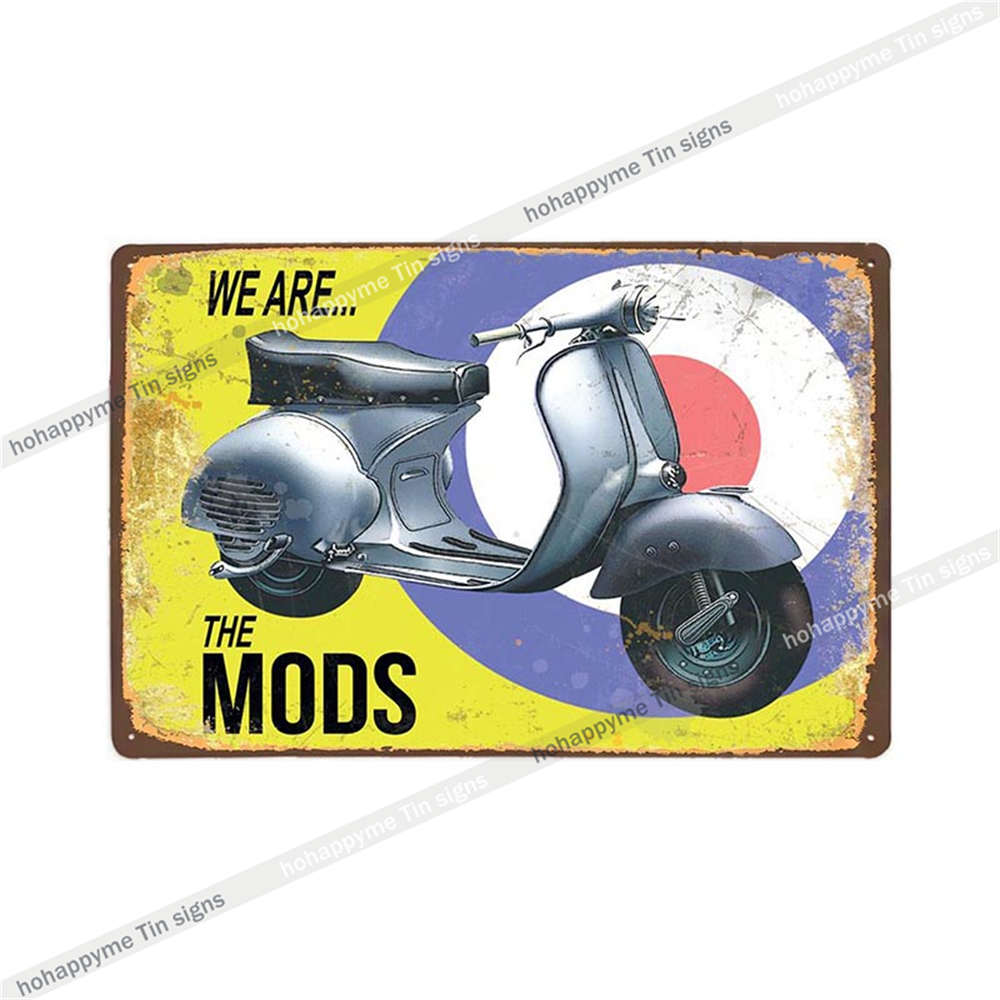 Lambretta Motor Vintage Metal Sign Plaque Decoration Motorcycle Garage Bar Wall Art Poster Plate Home Decor 20x30cm