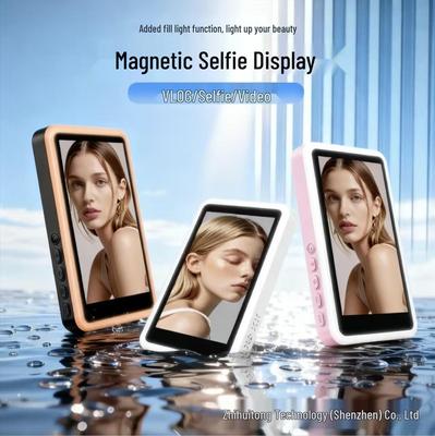 Display Magnético Sem Fio para Telefone com Som e Luz de Preenchimento para Transmissão ao Vivo e Selfies Remotas