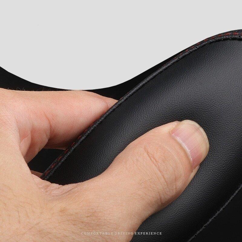 YTN1 Ford leather Car steering wheel Cover For ford focus Mondeo Fiesta Transit Explorer F-150 Ranger Kuga Edge Fusion MK2 MK3 Car