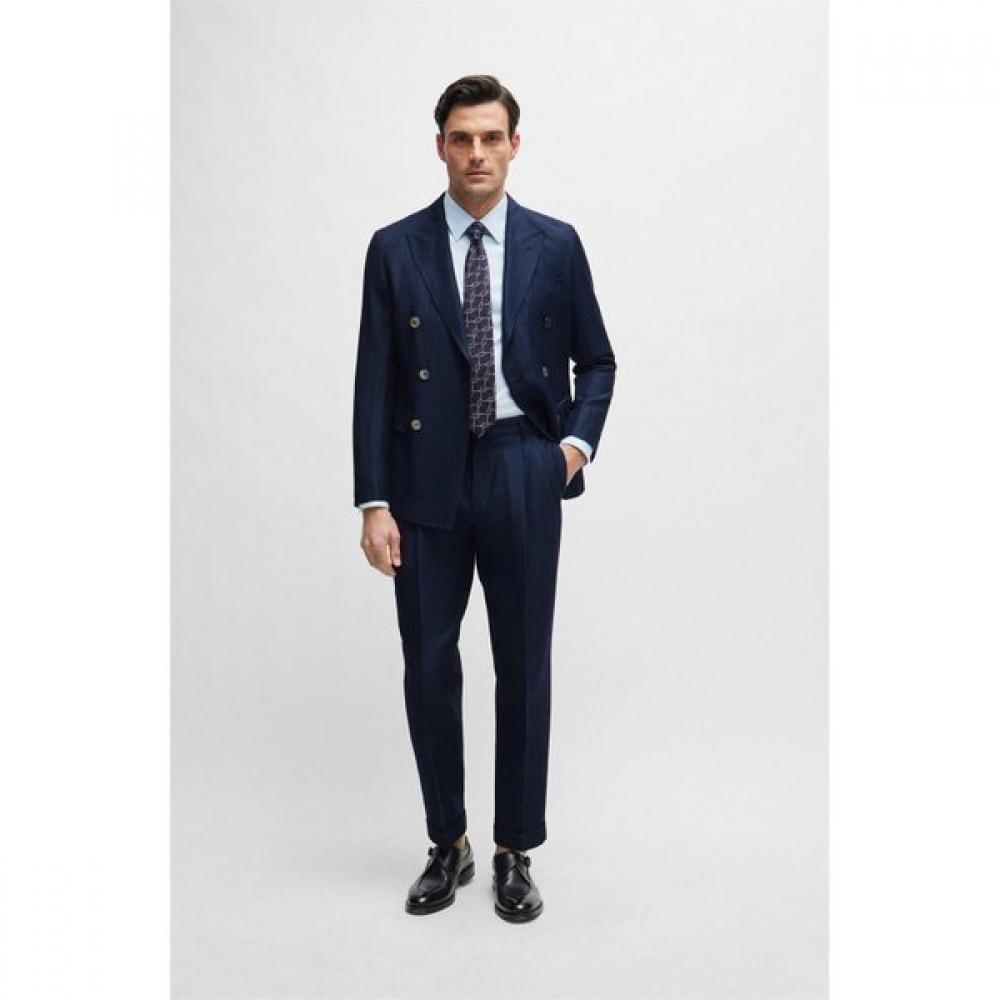 BOSS Stretch Cotton Blend Poplin Slim Fit Shirt Light Blue 50504802455 