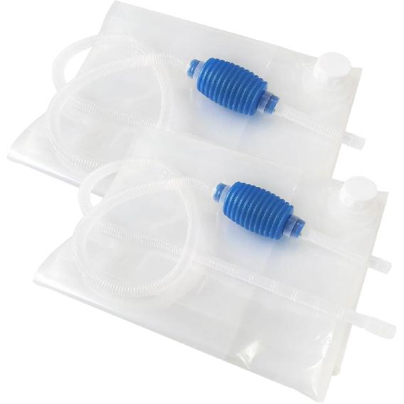 Bathtub Drinking Water Bladder,2 Pack 40 Gallon Emergency Water Storage Bladder,BPA-Free Food Grade Tub Water Storage Bag with Siphon Pumps for